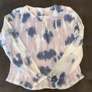 Justice tie-dye waffle shirt